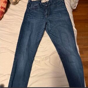 Hollister Women's Dark Blue Skinny Jeans